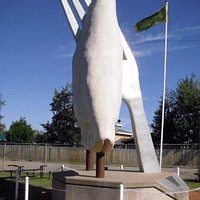 Glendon's claim to fame. Located on main street in this quiet Alberta town.