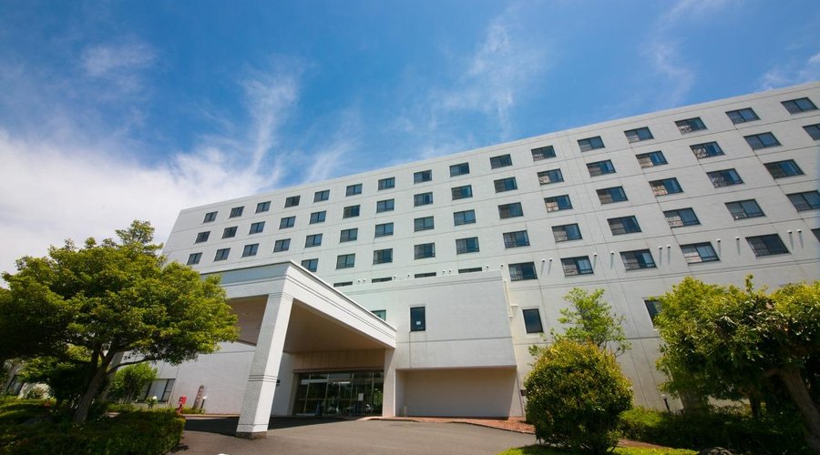 The outdoor landscape at the Kirishima Royal Hotel