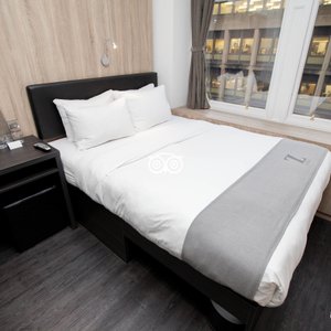 The Z Hotel Glasgow in Glasgow, image may contain: Remote Control, Furniture, Bed, Interior Design