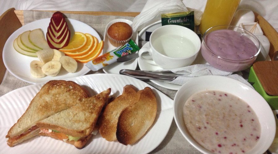 Breakfast in bed.