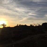 Scenic view at sunset time