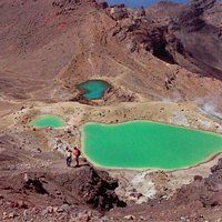 The world famous Emerald Lakes.