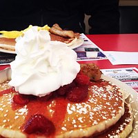 Perfect strawberry pancakes!
