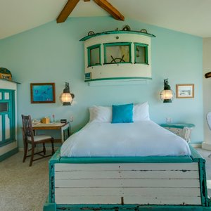 This is our guest room High Seas with a 2-person Soaking Tub rooms with waterfront view