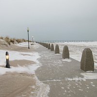winter season at the beach