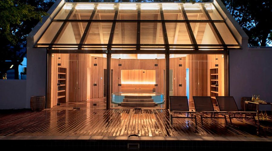 Private spa at the farmhouse