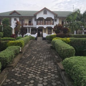 Garden view of the Caritas hotel