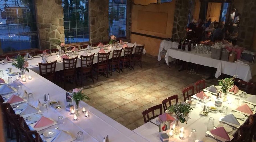 Private party dining room setup