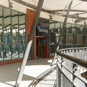 Travelodge Birmingham Central Broadway Plaza Hotel in Birmingham, image may contain: Terminal, Handrail, Path, Walkway