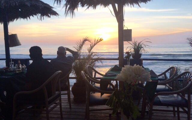 Sunset and seafood