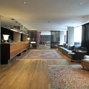 Anselmo Buenos Aires, Curio Collection by Hilton in Buenos Aires, image may contain: Restaurant, Dining Table, Table, Cafe