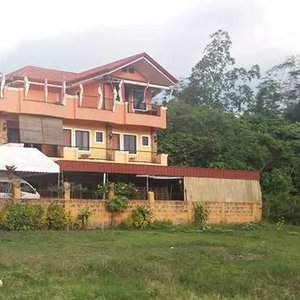 Outside the villa