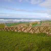 The beach access