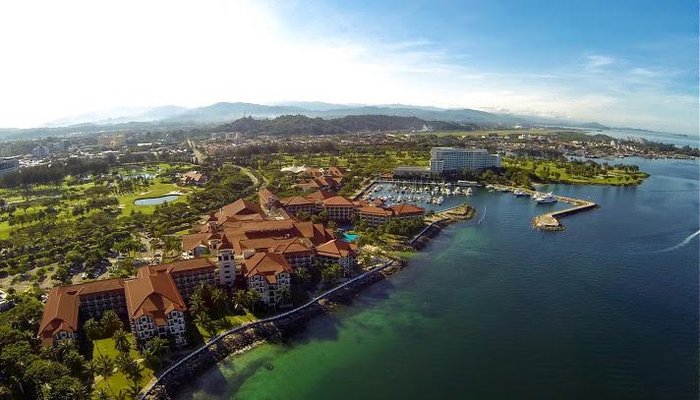 Aerial view of Sutera Harbour Resort