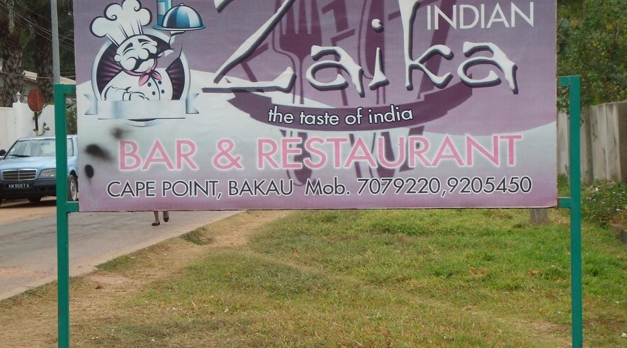 Sign outside restaurant
