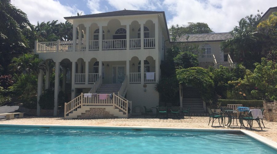 Back of the house and pool