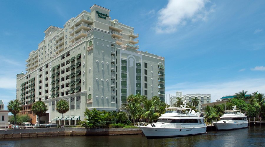 Riverside Hotel view from New River