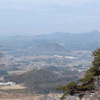 鼓山も見える