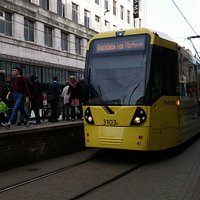 Metrolink Tram and Old Trafford Station