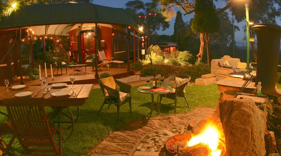 Around the firepit on the terrace outside is a popular place for evening celebrations