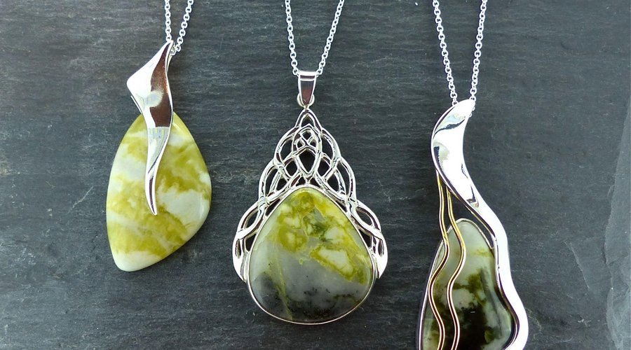 Scottish green marble jewelllery