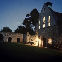 Main entrance at night