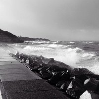 Waves can be so choppy they crash over your car
