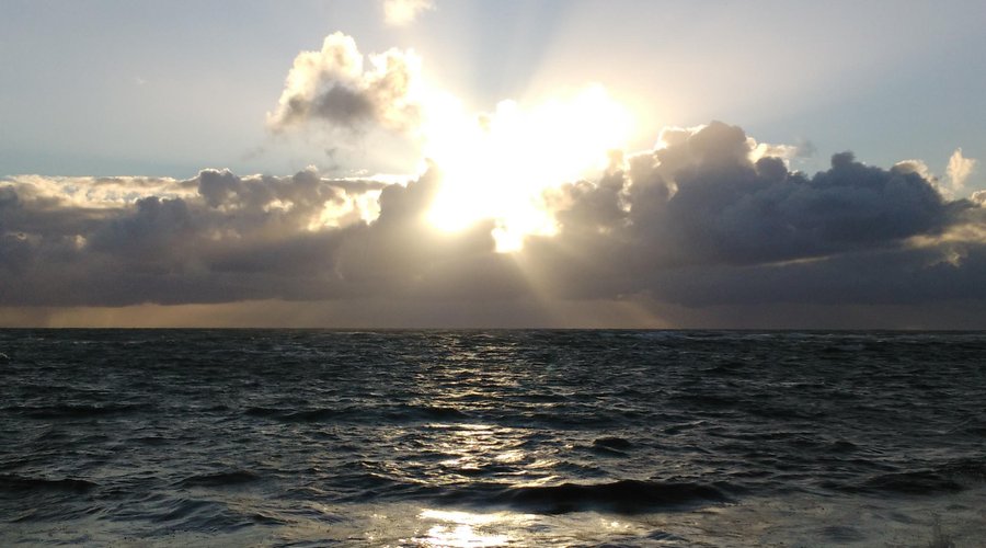 Sunrise over ocean