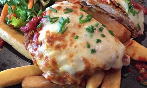 Chicken Parmigiana -Huge serving!