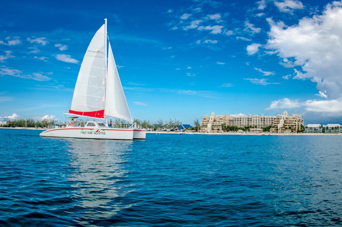 red sail sports catamaran