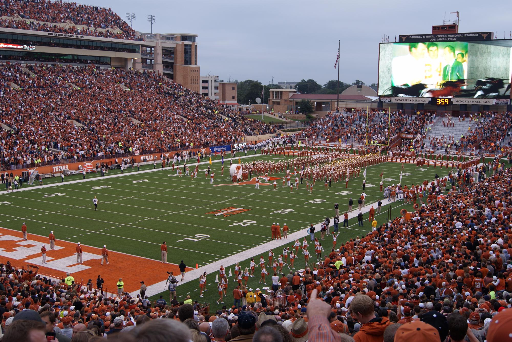 Darrell K Royal Memorial Stadium Football popular University Series