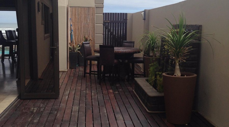 decked patio area