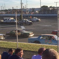 The race track during a race