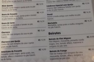 Cardápio