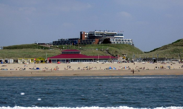 Netherlands, Amsterdam, View of Tata steel plant on North Sea coast stock  photo