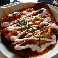 Loaded potato skins with cheese and bacon