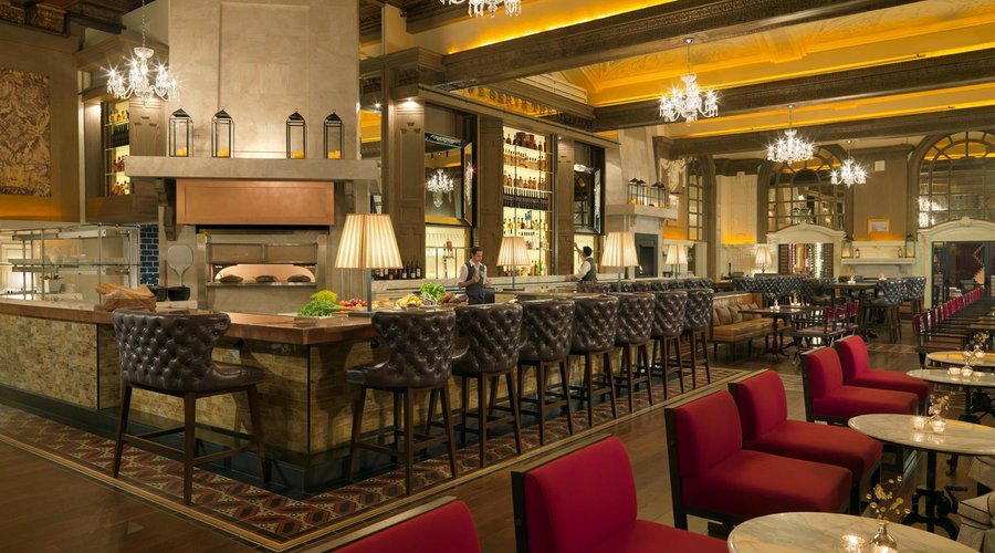 OAK Long Bar + Kitchen
