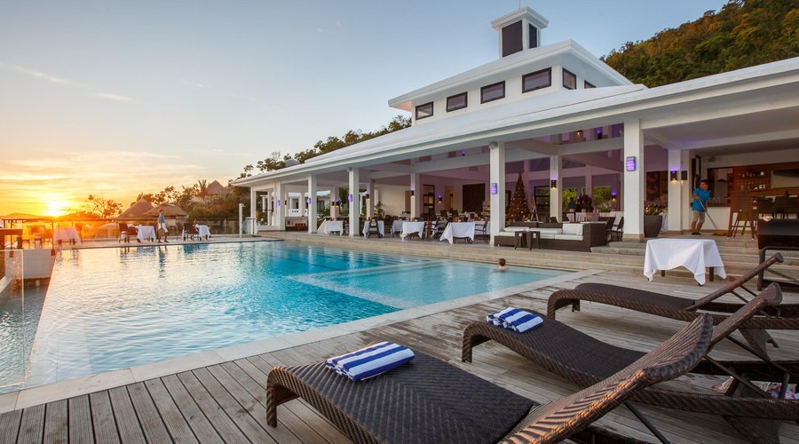 Facade of Pavilion Restaurant and Infinity Pool