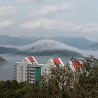 HKUST view from a canteen