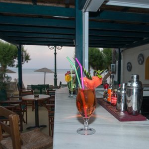 Alinda Hotel in Léros, image may contain: Villa, Hotel, Restaurant, Resort