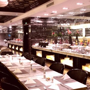 The breakfast area
