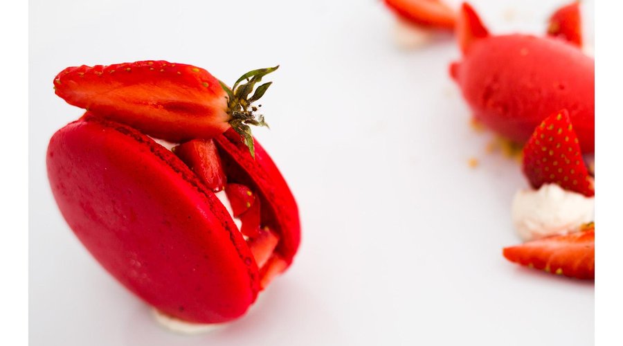 macaron fraise des bois