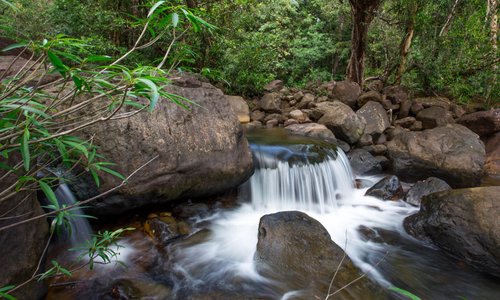 Anglung Thom waterfall, Kampot Province,Cambodia.