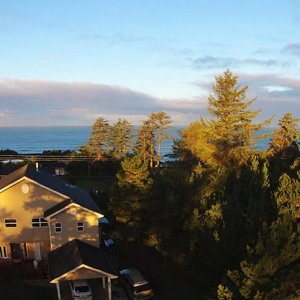 PXL Media Studios aerial photo of AJ's Bed-n-Breakfast in Seal Rock, Oregon