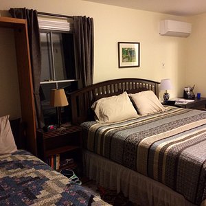 king bed and fold-down twin bed