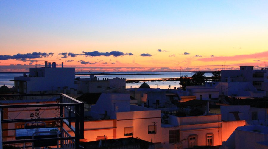 Our roof with Olhao's magnificent view!