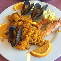Fabulous Seafood Paella - without peas by special request! :-)))
