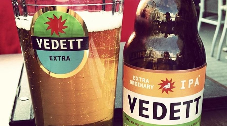 Vedett IPA op het terras