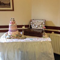 the wedding cake.