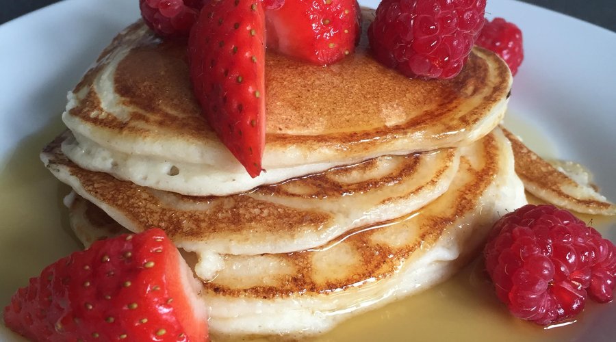 Light and fluffy pancake stack